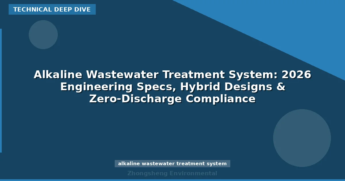 Alkaline Wastewater Treatment System: 2026 Engineering Specs, Hybrid Designs & Zero-Discharge Compliance