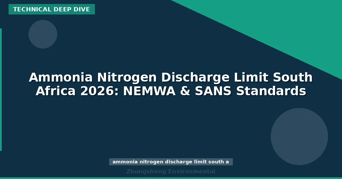 Ammonia Nitrogen Discharge Limit South Africa 2026: NEMWA & SANS Standards