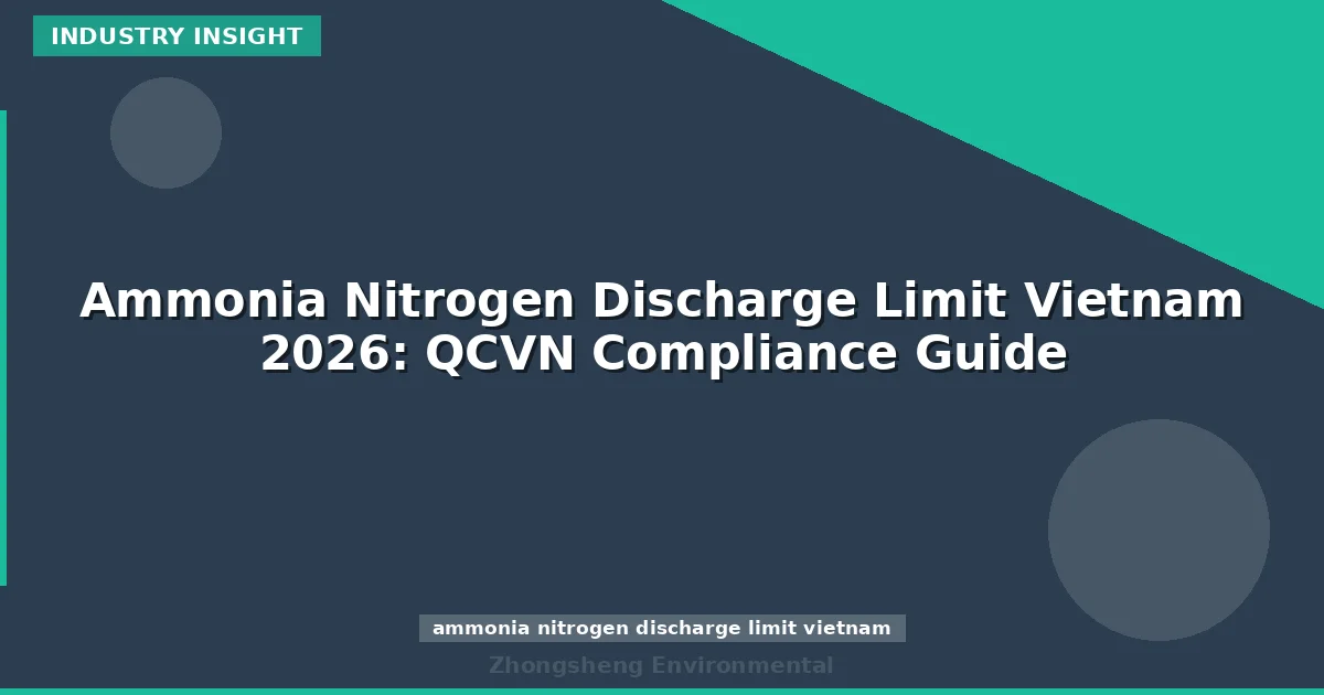 Ammonia Nitrogen Discharge Limit Vietnam 2026: QCVN Compliance Guide