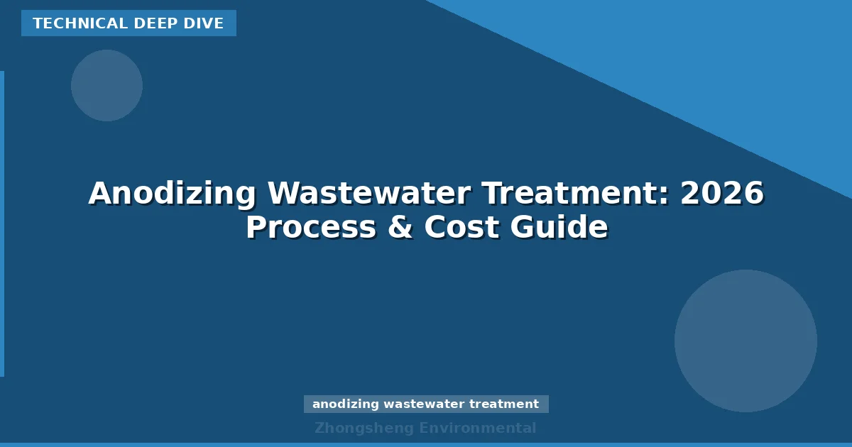 Anodizing Wastewater Treatment: 2026 Process & Cost Guide