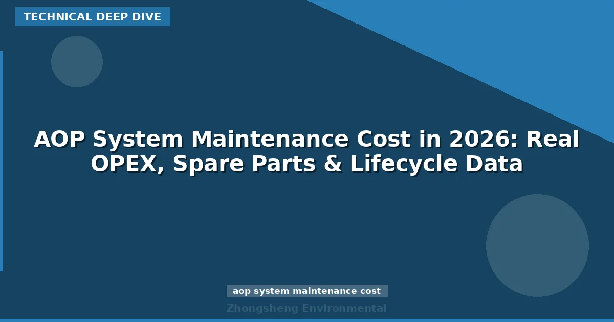 AOP System Maintenance Cost in 2026: Real OPEX, Spare Parts & Lifecycle Data