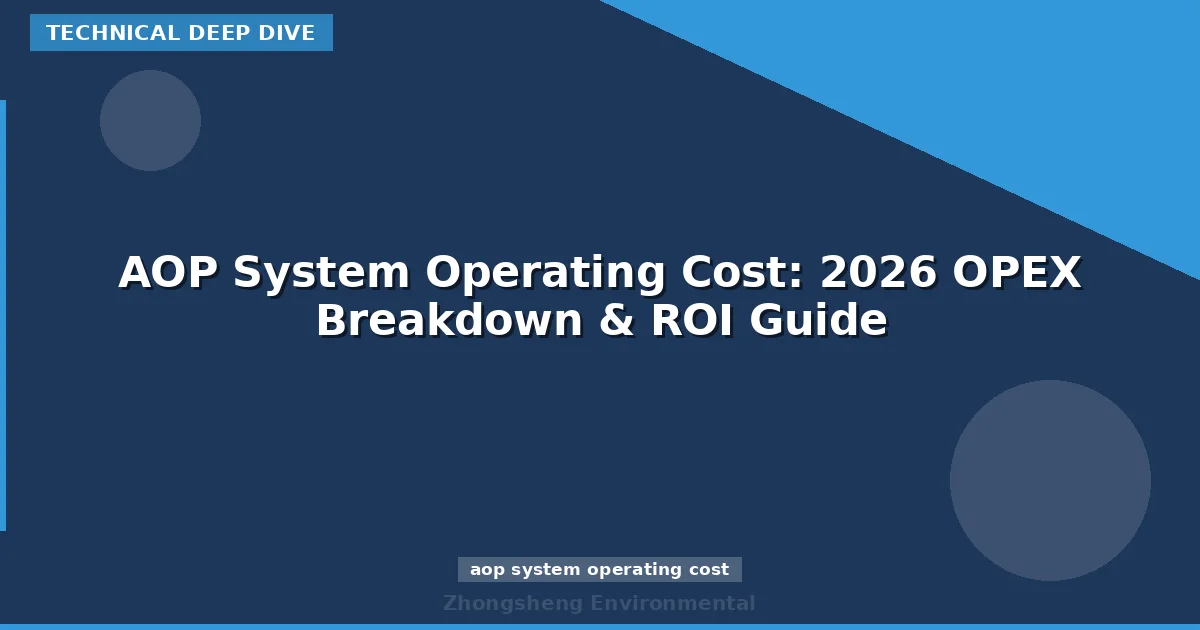 AOP System Operating Cost: 2026 OPEX Breakdown & ROI Guide