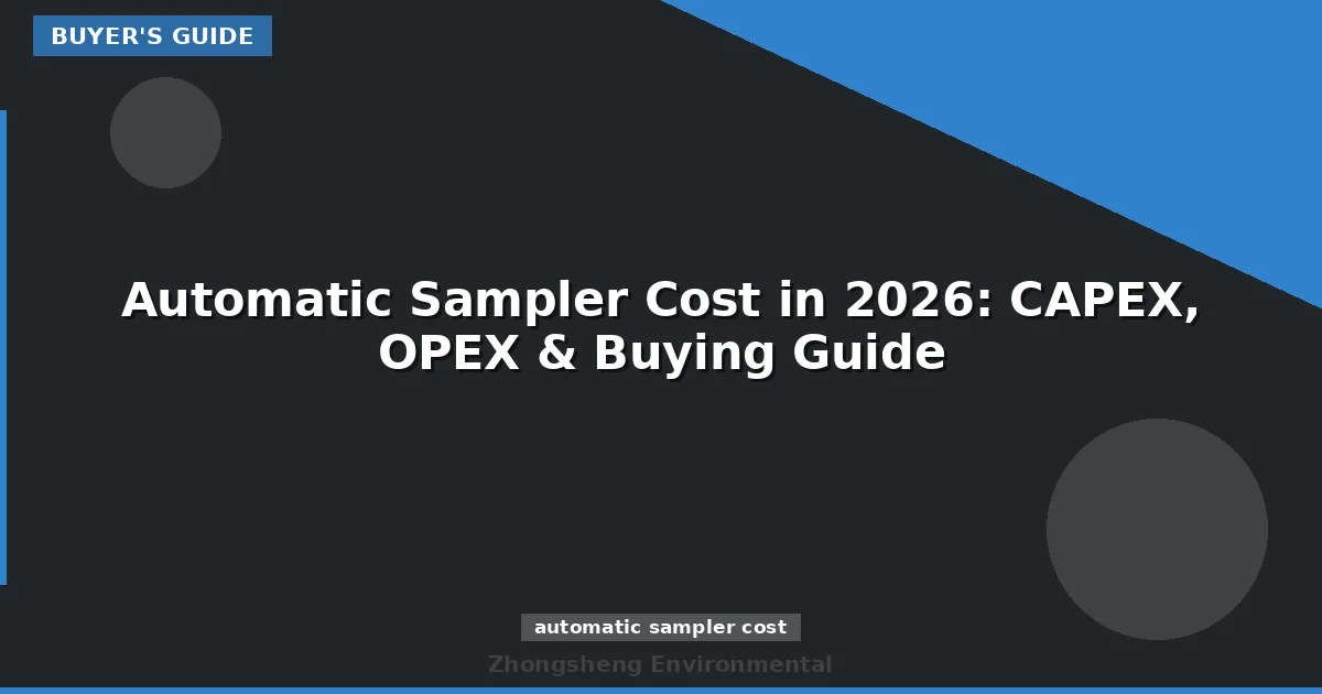 Automatic Sampler Cost in 2026: CAPEX, OPEX & Buying Guide