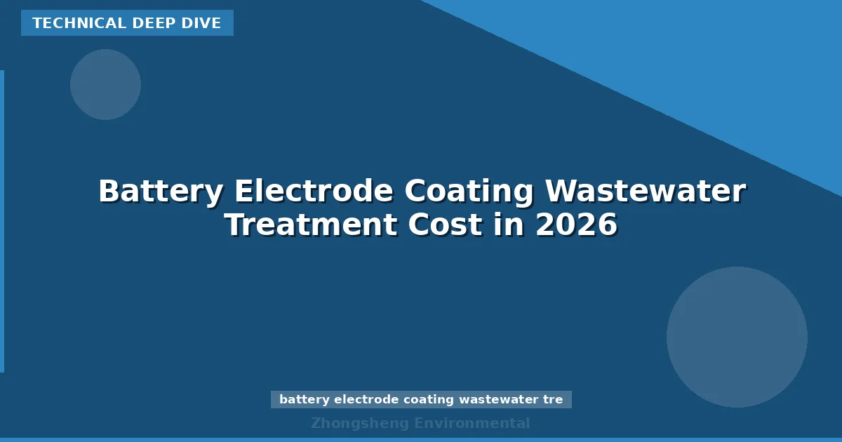Battery Electrode Coating Wastewater Treatment Cost in 2026