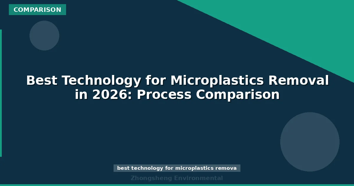 Best Technology for Microplastics Removal in 2026: Process Comparison