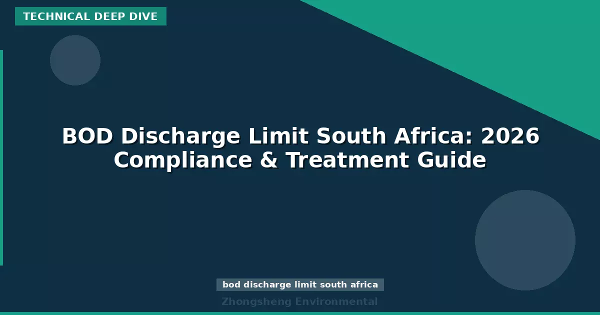 BOD Discharge Limit South Africa: 2026 Compliance & Treatment Guide