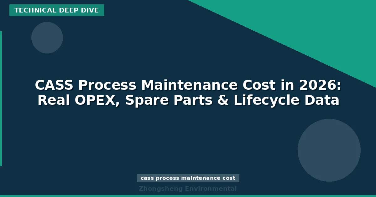 CASS Process Maintenance Cost in 2026: Real OPEX, Spare Parts & Lifecycle Data