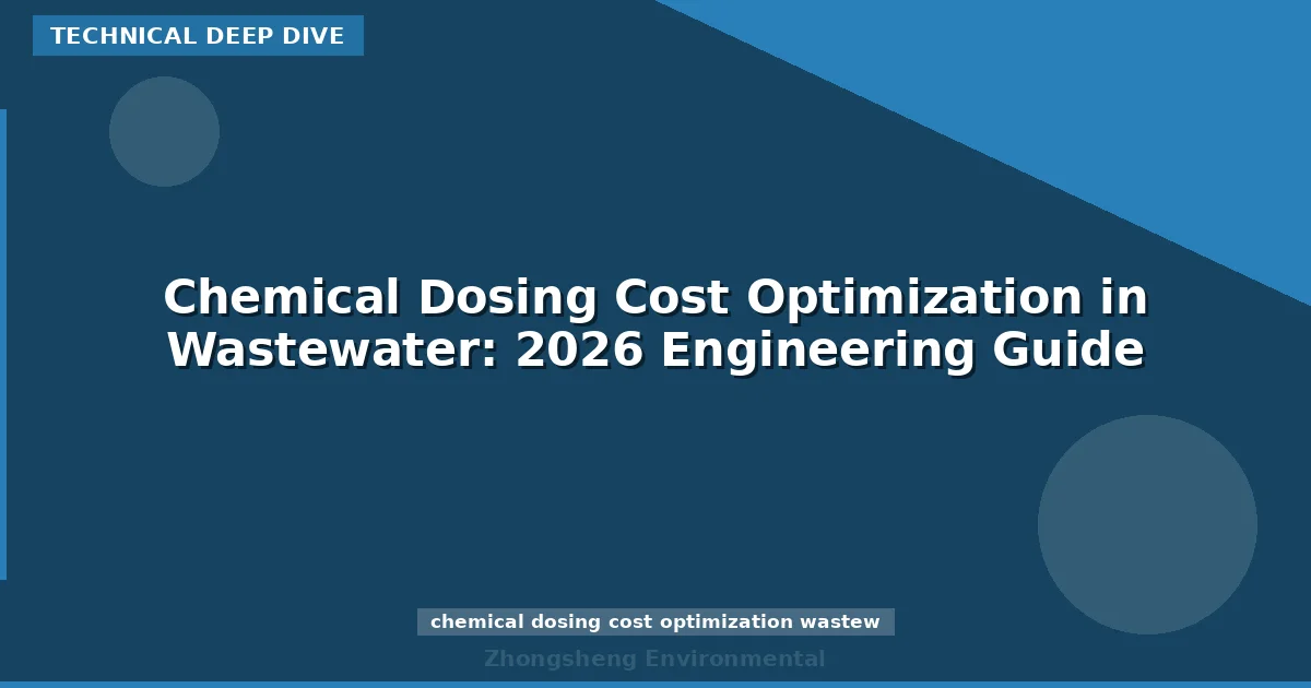 Chemical Dosing Cost Optimization in Wastewater: 2026 Engineering Guide