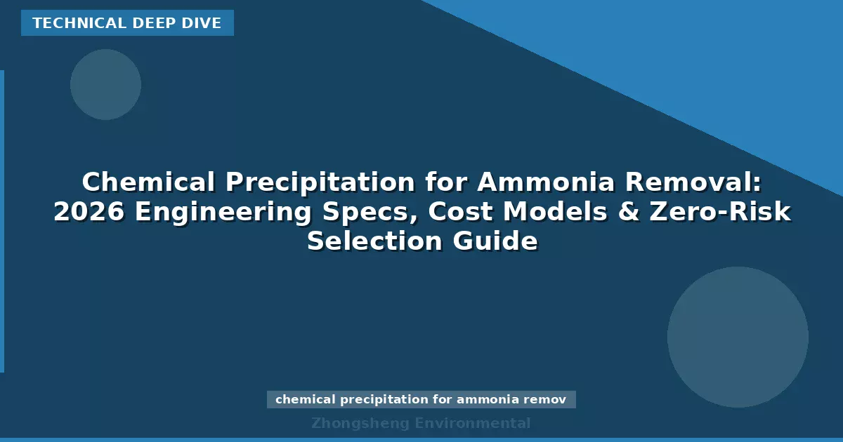 Chemical Precipitation for Ammonia Removal: 2026 Engineering Specs, Cost Models & Zero-Risk Selection Guide