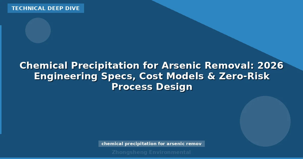 Chemical Precipitation for Arsenic Removal: 2026 Engineering Specs, Cost Models & Zero-Risk Process Design
