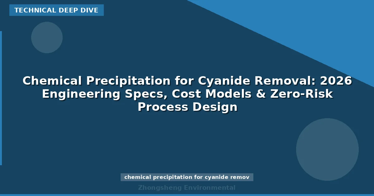 Chemical Precipitation for Cyanide Removal: 2026 Engineering Specs, Cost Models & Zero-Risk Process Design
