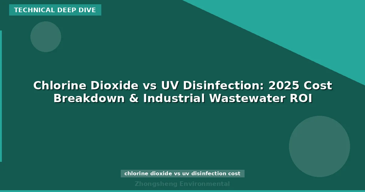 Chlorine Dioxide vs UV Disinfection: 2025 Cost Breakdown & Industrial Wastewater ROI