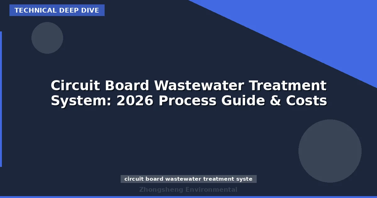 Circuit Board Wastewater Treatment System: 2026 Process Guide & Costs