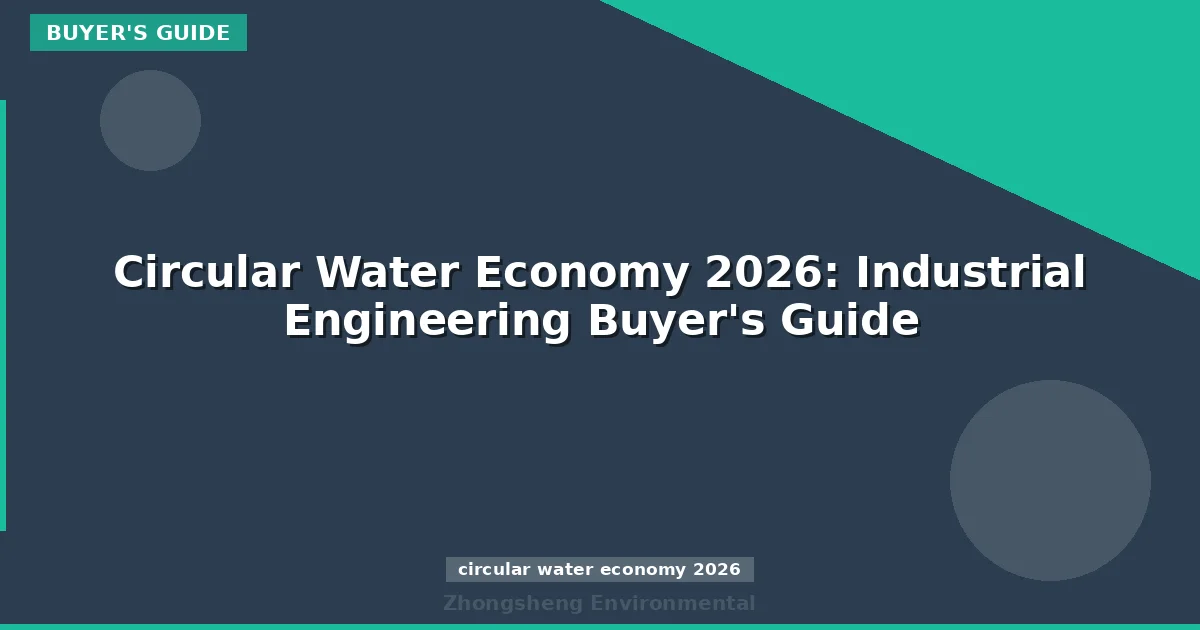 Circular Water Economy 2026: Industrial Engineering Buyer's Guide