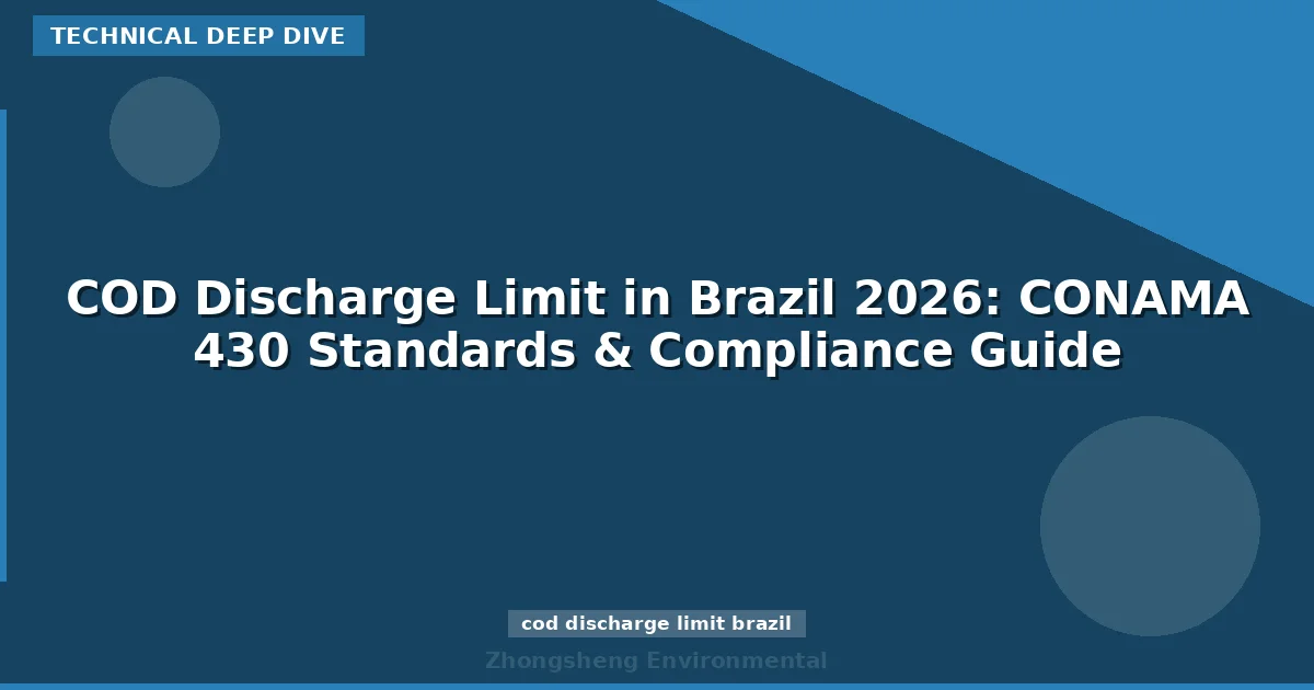 COD Discharge Limit in Brazil 2026: CONAMA 430 Standards & Compliance Guide