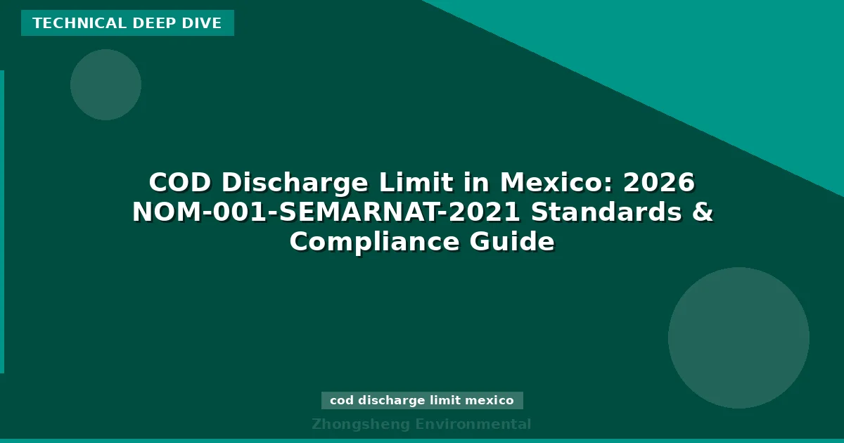 COD Discharge Limit in Mexico: 2026 NOM-001-SEMARNAT-2021 Standards & Compliance Guide
