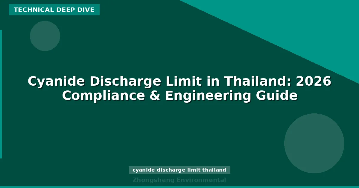 Cyanide Discharge Limit in Thailand: 2026 Compliance & Engineering Guide