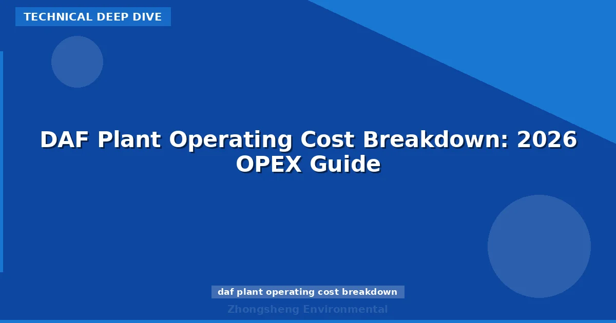 DAF Plant Operating Cost Breakdown: 2026 OPEX Guide