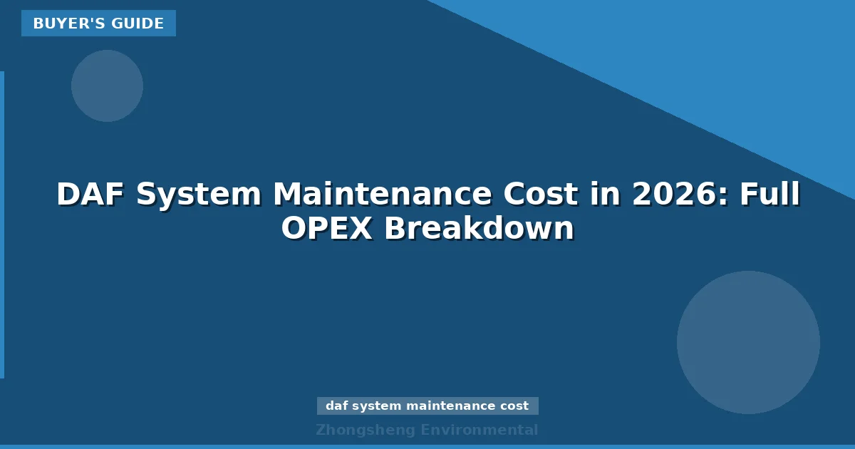 DAF System Maintenance Cost in 2026: Full OPEX Breakdown