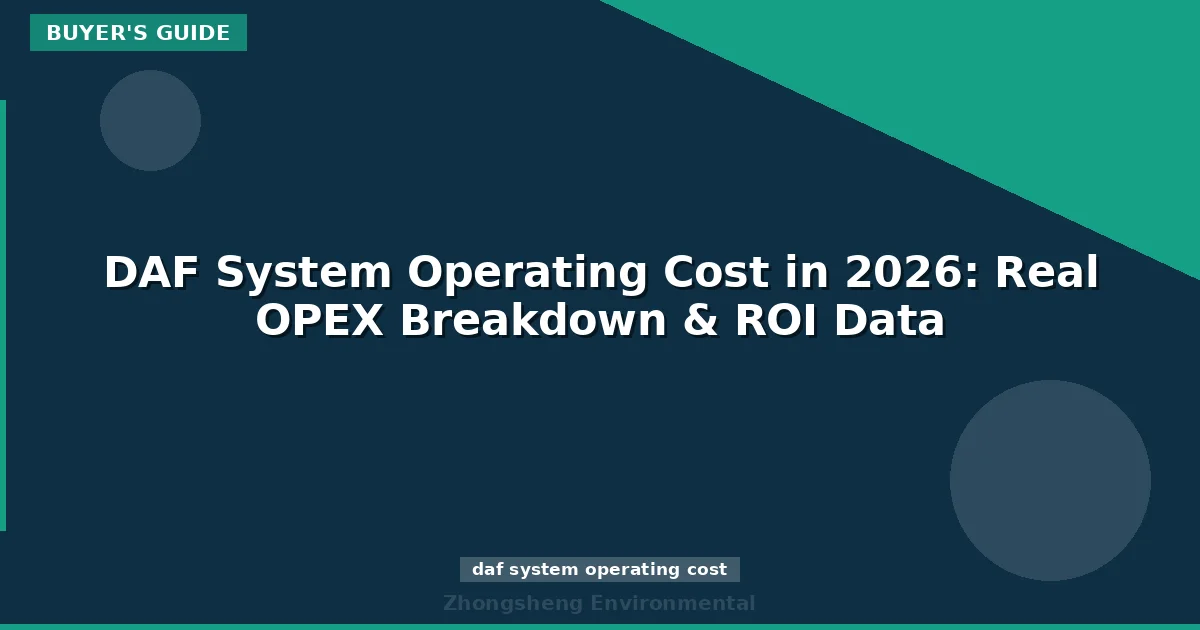 DAF System Operating Cost in 2026: Real OPEX Breakdown & ROI Data