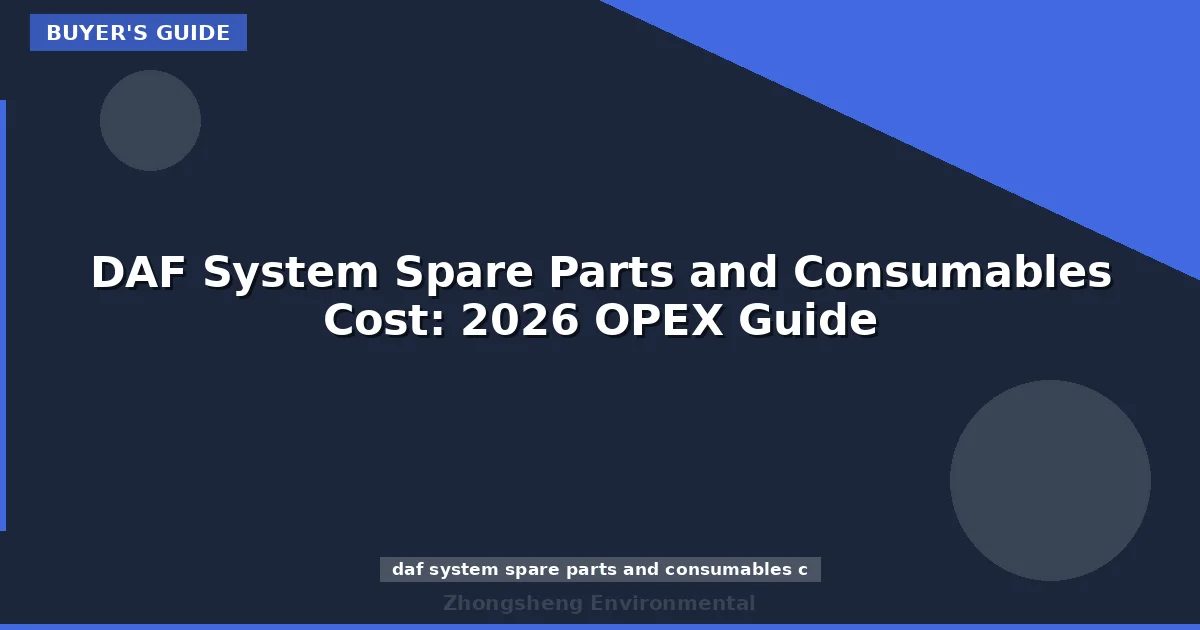 DAF System Spare Parts and Consumables Cost: 2026 OPEX Guide