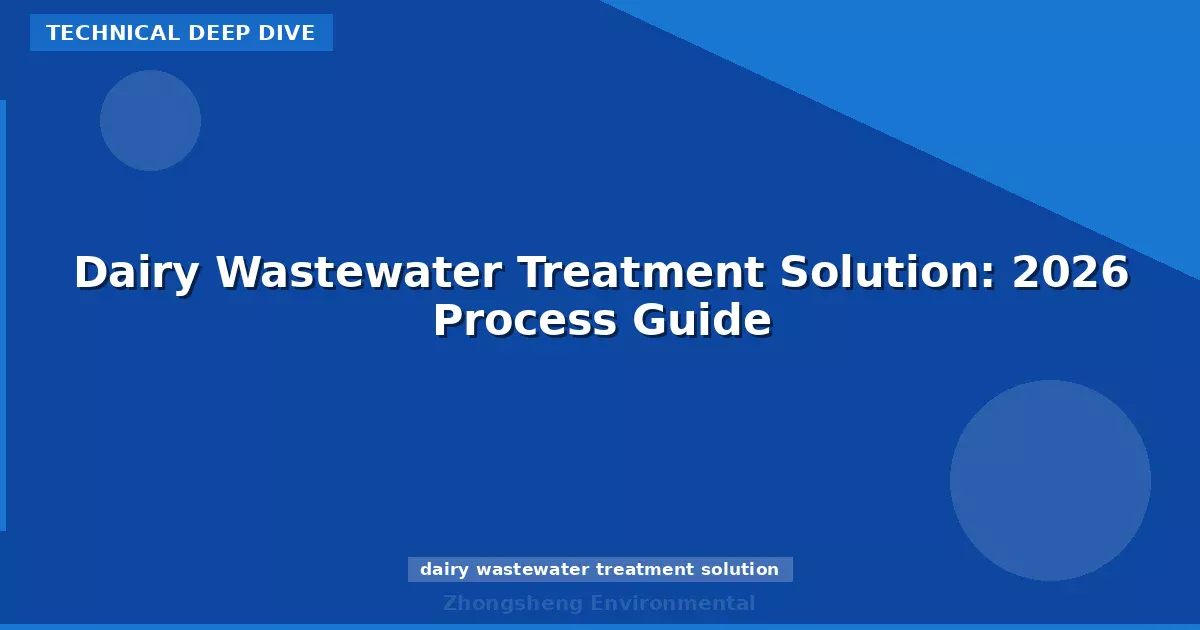 Dairy Wastewater Treatment Solution: 2026 Process Guide