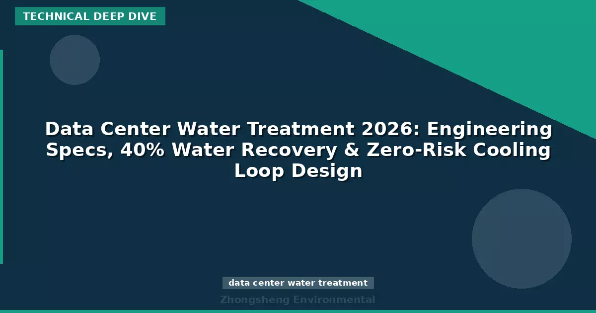 Data Center Water Treatment 2026: Engineering Specs, 40% Water Recovery & Zero-Risk Cooling Loop Design