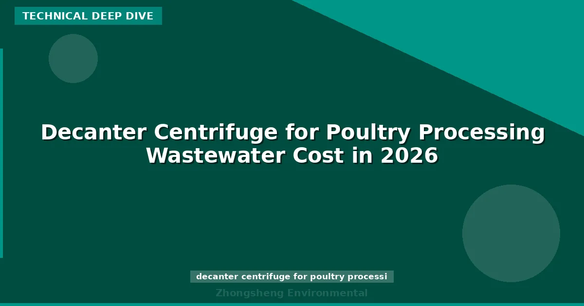 Decanter Centrifuge for Poultry Processing Wastewater Cost in 2026