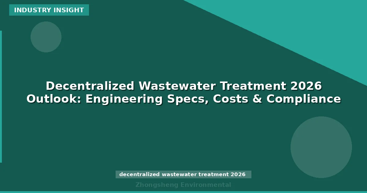 Decentralized Wastewater Treatment 2026 Outlook: Engineering Specs, Costs & Compliance