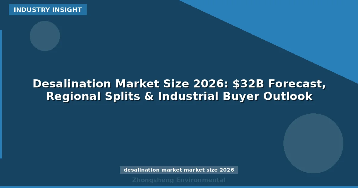 Desalination Market Size 2026: $32B Forecast, Regional Splits & Industrial Buyer Outlook