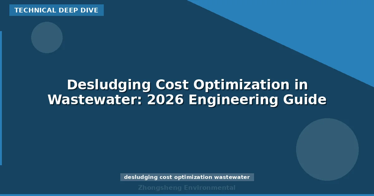 Desludging Cost Optimization in Wastewater: 2026 Engineering Guide