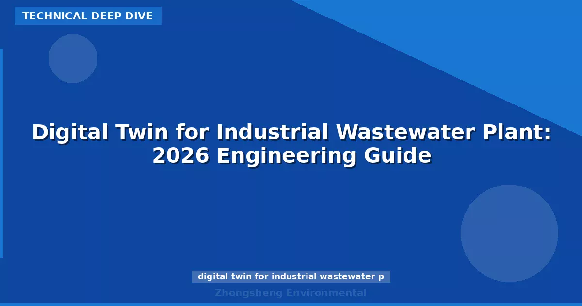 Digital Twin for Industrial Wastewater Plant: 2026 Engineering Guide