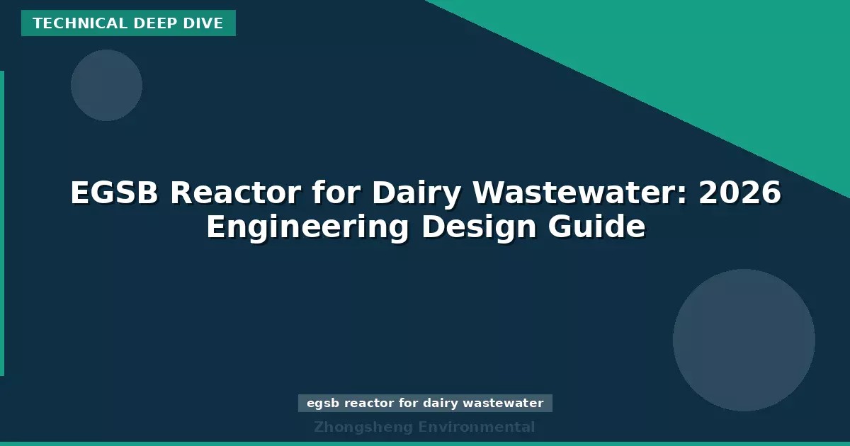 EGSB Reactor for Dairy Wastewater: 2026 Engineering Design Guide