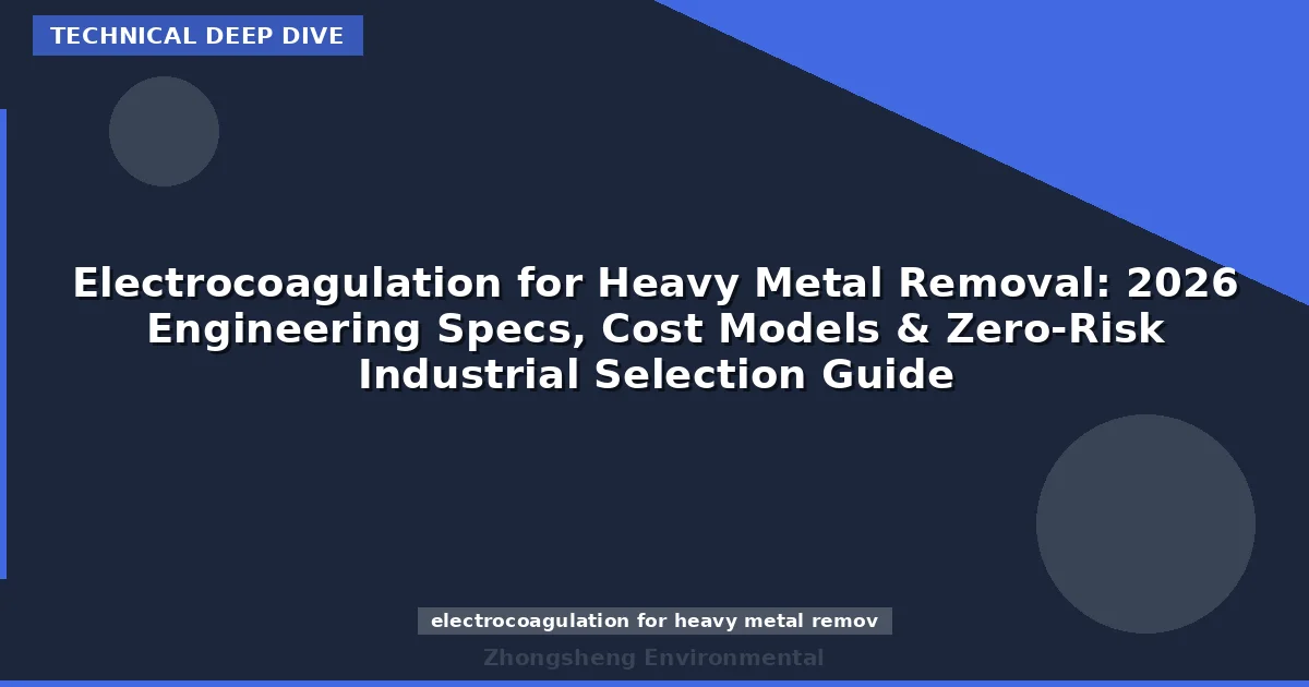 Electrocoagulation for Heavy Metal Removal: 2026 Engineering Specs, Cost Models & Zero-Risk Industrial Selection Guide