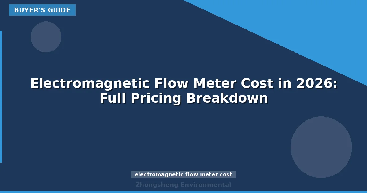 Electromagnetic Flow Meter Cost in 2026: Full Pricing Breakdown