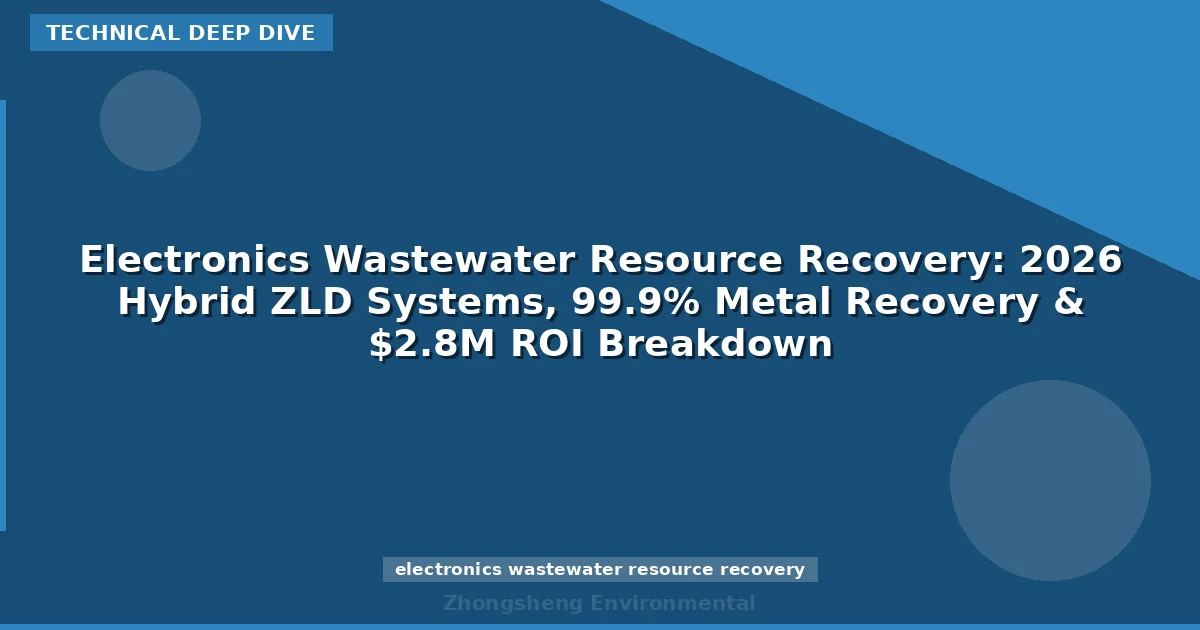 Electronics Wastewater Resource Recovery: 2026 Hybrid ZLD Systems, 99.9% Metal Recovery & $2.8M ROI Breakdown
