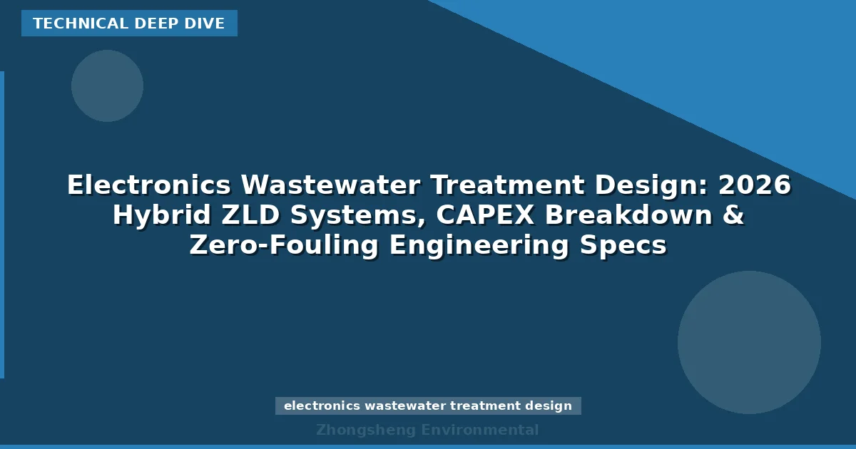 Electronics Wastewater Treatment Design: 2026 Hybrid ZLD Systems, CAPEX Breakdown & Zero-Fouling Engineering Specs
