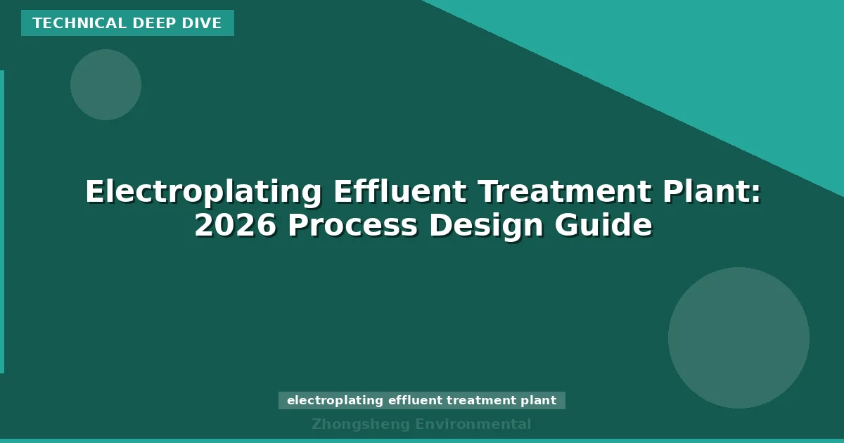 Electroplating Effluent Treatment Plant: 2026 Process Design Guide