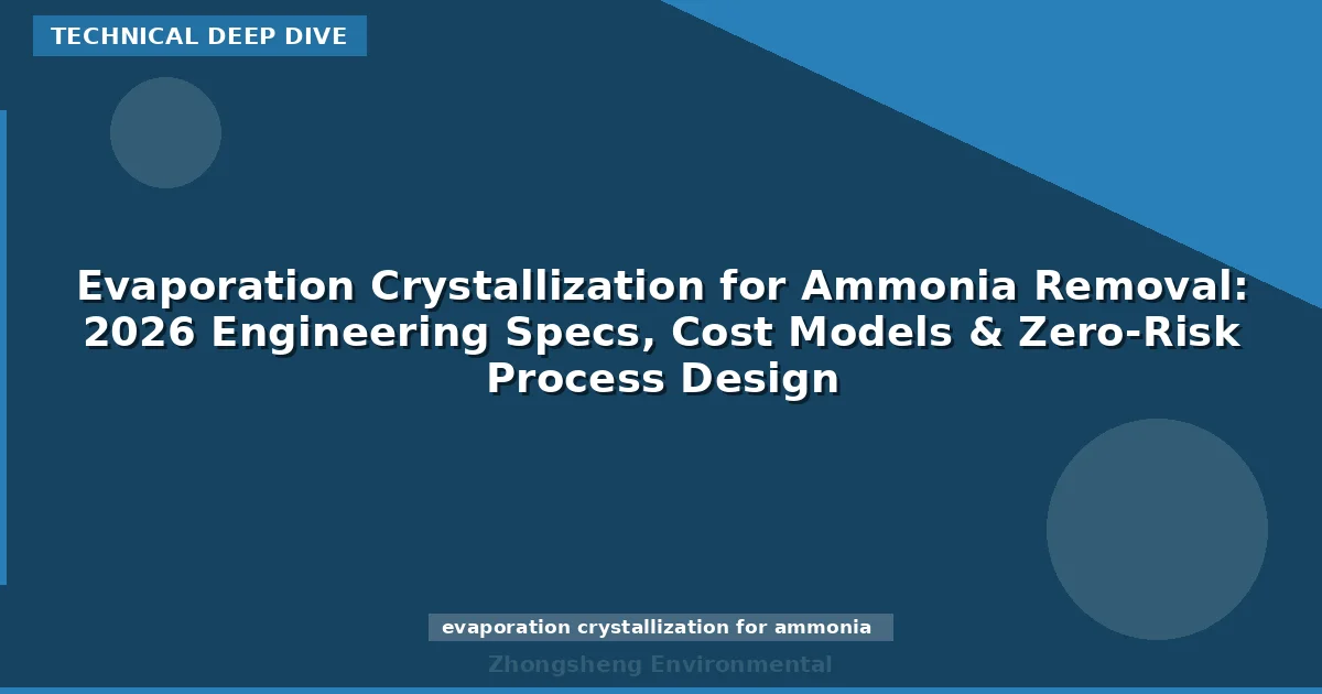 Evaporation Crystallization for Ammonia Removal: 2026 Engineering Specs, Cost Models & Zero-Risk Process Design