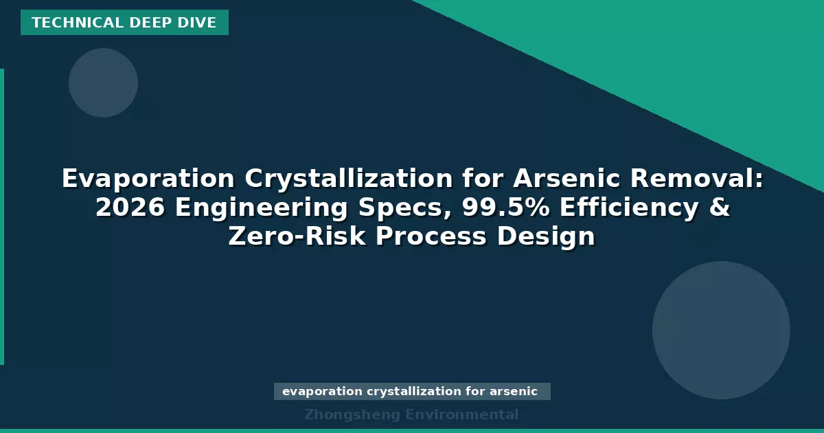 Evaporation Crystallization for Arsenic Removal: 2026 Engineering Specs, 99.5% Efficiency & Zero-Risk Process Design