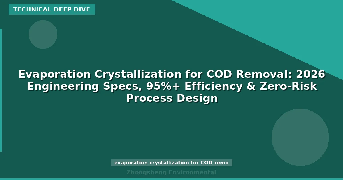 Evaporation Crystallization for COD Removal: 2026 Engineering Specs, 95%+ Efficiency & Zero-Risk Process Design