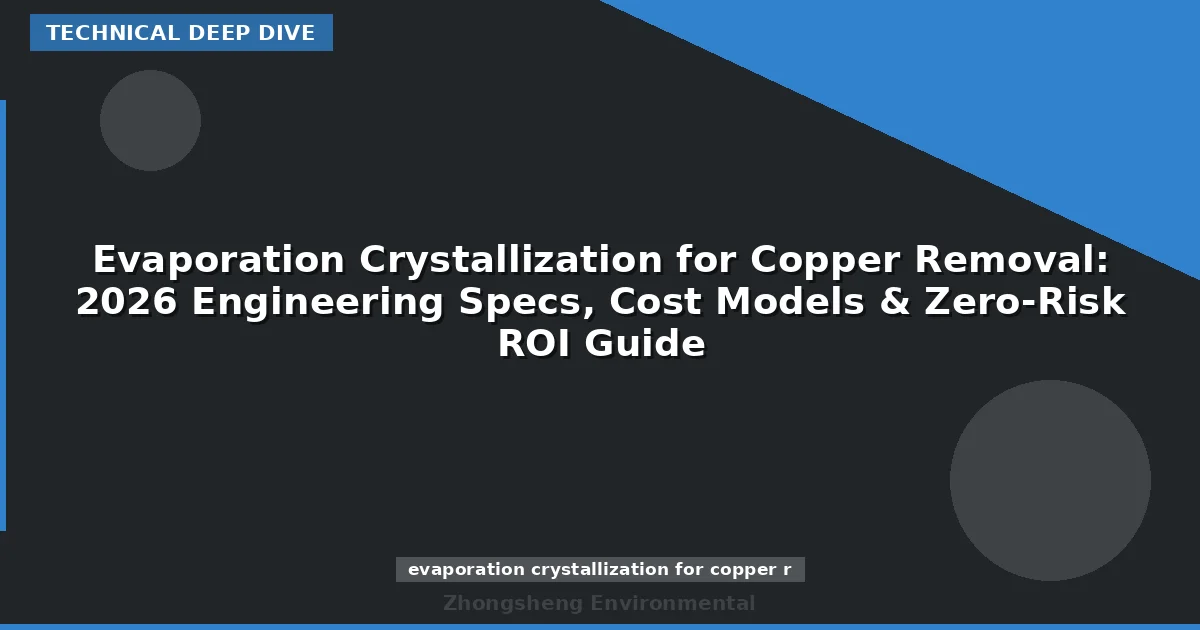Evaporation Crystallization for Copper Removal: 2026 Engineering Specs, Cost Models & Zero-Risk ROI Guide