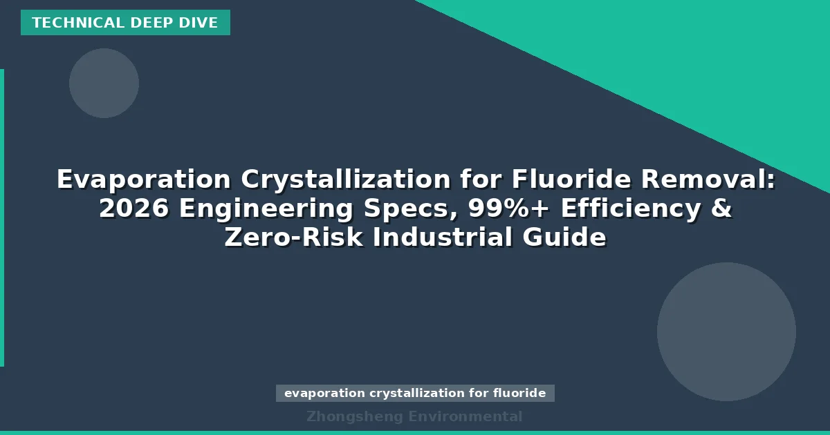 Evaporation Crystallization for Fluoride Removal: 2026 Engineering Specs, 99%+ Efficiency & Zero-Risk Industrial Guide