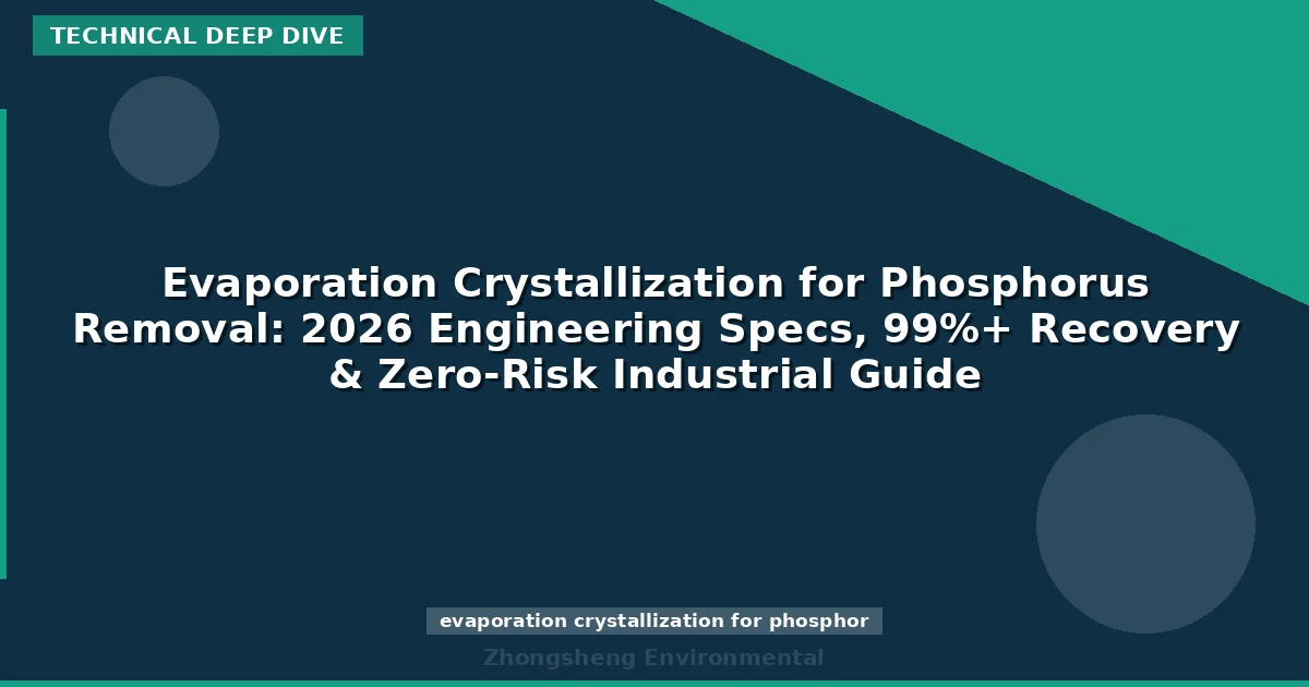 Evaporation Crystallization for Phosphorus Removal: 2026 Engineering Specs, 99%+ Recovery & Zero-Risk Industrial Guide