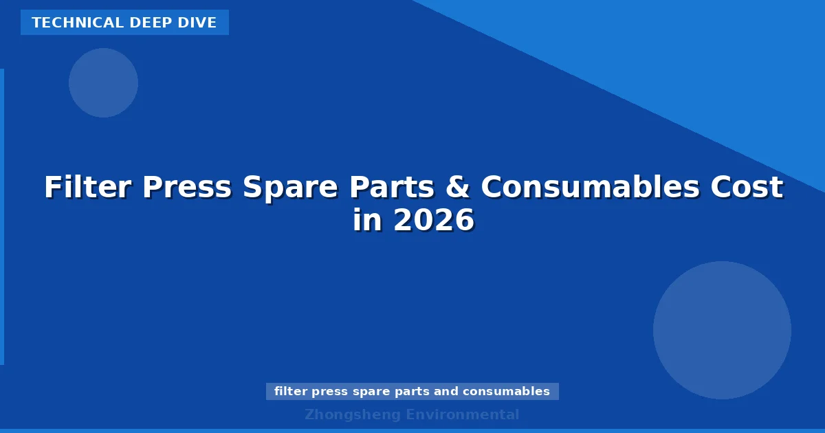 Filter Press Spare Parts & Consumables Cost in 2026