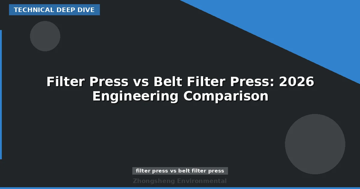 Filter Press vs Belt Filter Press: 2026 Engineering Comparison