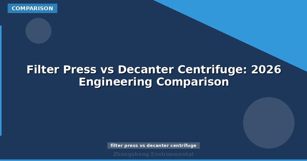 Filter Press vs Decanter Centrifuge: 2026 Engineering Comparison