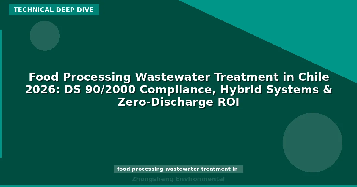 Food Processing Wastewater Treatment in Chile 2026: DS 90/2000 Compliance, Hybrid Systems & Zero-Discharge ROI
