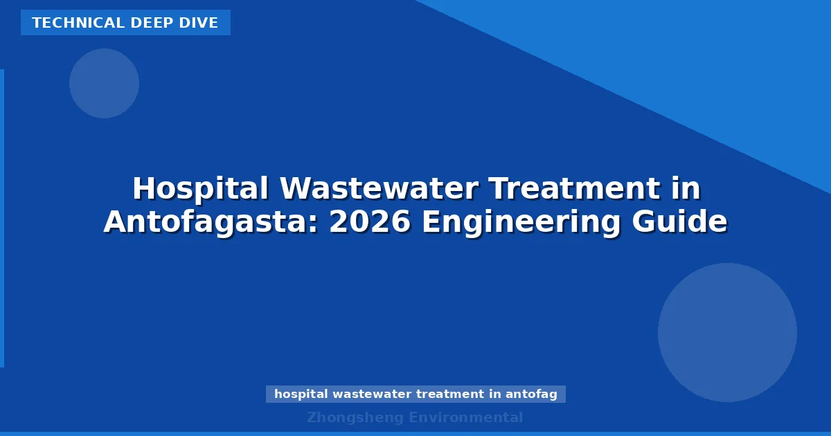 Hospital Wastewater Treatment in Antofagasta: 2026 Engineering Guide