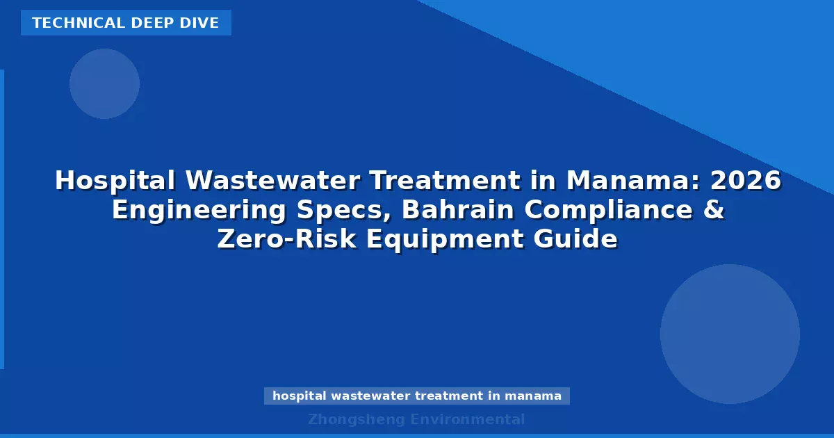 Hospital Wastewater Treatment in Manama: 2026 Engineering Specs, Bahrain Compliance & Zero-Risk Equipment Guide